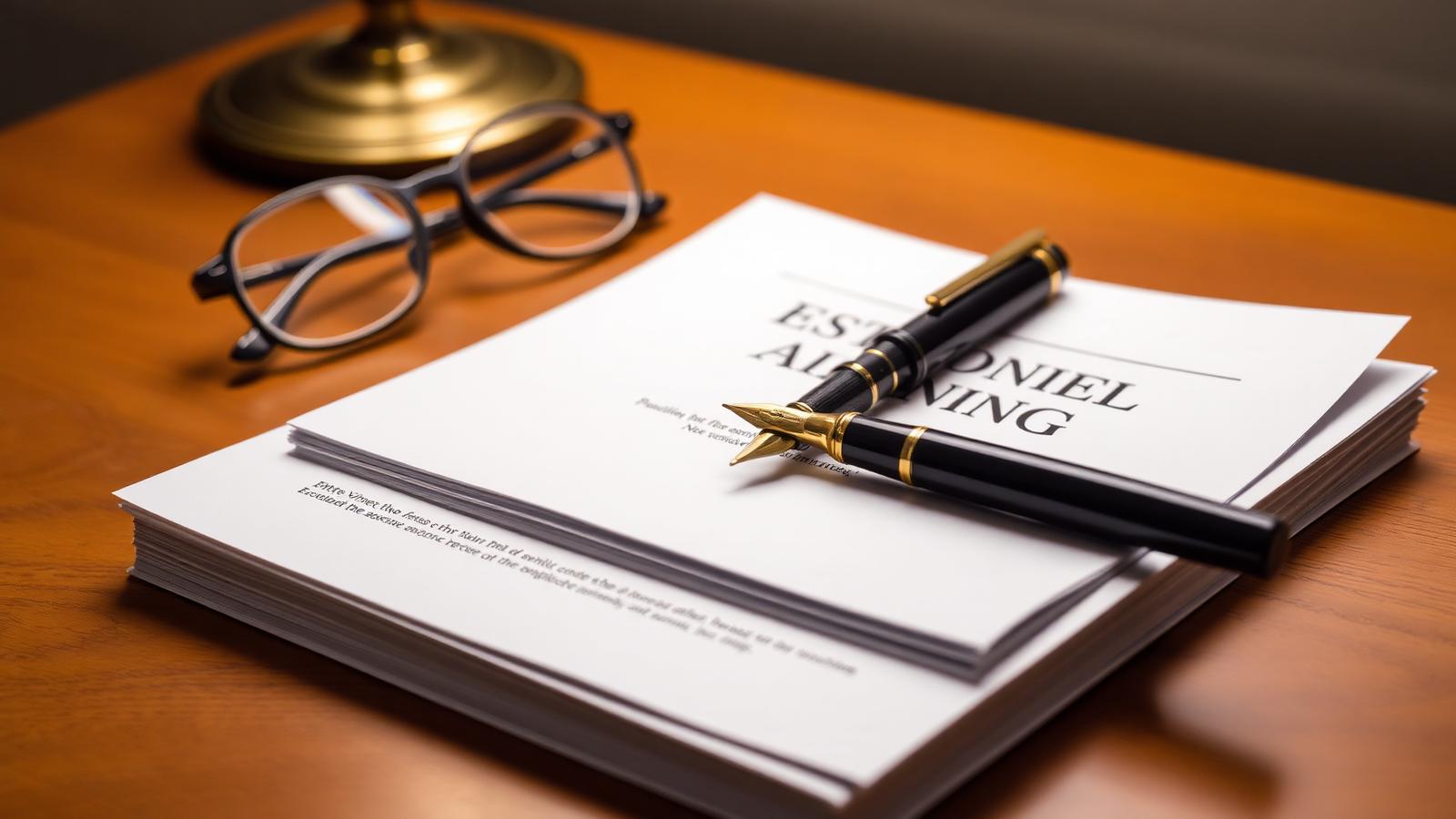 A family reviewing estate planning documents together